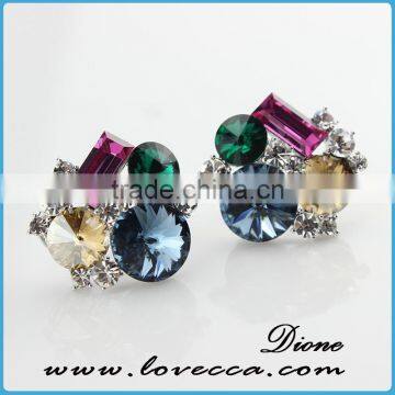 Fashion Personalized Summer New model Gemstone earring	,crystal bridal crystal earring