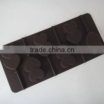 Heart Shaped 6 Cups Silicone Ice Cube Tray Chocolate Mold photo-2