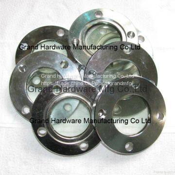 Стальной фланец с закаленным стеклом для контроля уровня масла, никелированный, легко монтируется на оборудование. photo-2