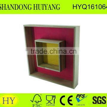 FSC cutsom paulownia wood wall display rack