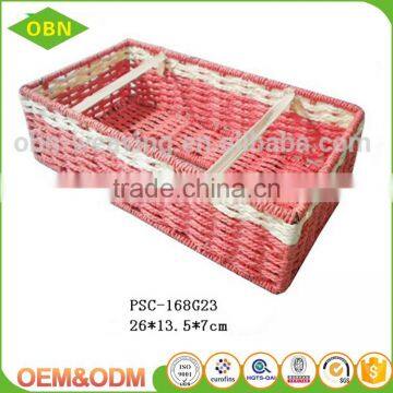 Custom Eco-friendly Material Cheap Decorative Paper Rope Hand Woven Paper Tissue Napkin Holder photo-2