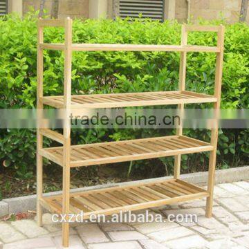 Home Furniture Four-tier Walnut Shoe Rack photo-2
