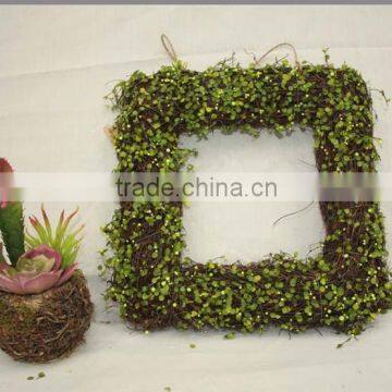 holiday topiary wire frame with natural rattan