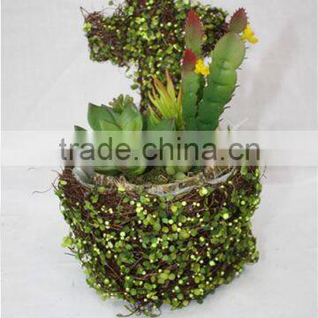 Natural Green Vine Flower Basket photo-3