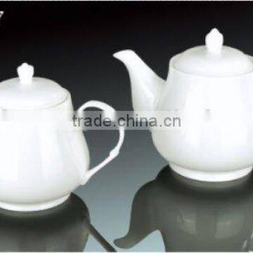 Fine bone china white ceramic coffee and tea pot