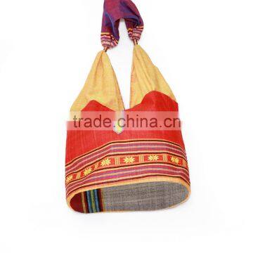 Embroidery Shoulder Bag, Mini Brocade Fabric Bags, Ethnic Handicraft Souvenirs From Vietnam photo-4