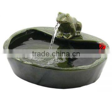 small marble frog fountain