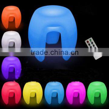 rechargeable outdoor glowing plastic led lounge chair