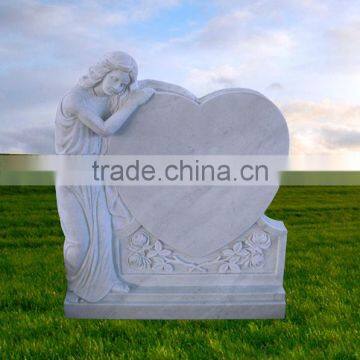 2015 High Quality Home Decor White Marble Cemetery Angel Statue photo-4
