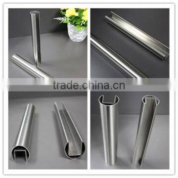 High quality AISI 304 316 handrail pipe stainless steel slot round pipe