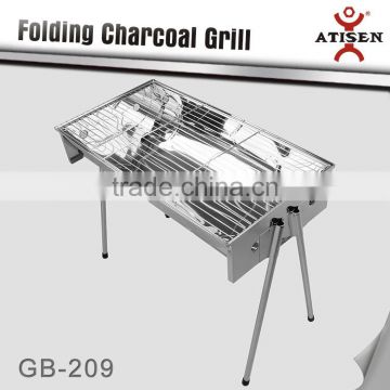 Hot Folding Charcoal Grill Stainless Steel BBQ Tools For Outdoor Picnic Camping