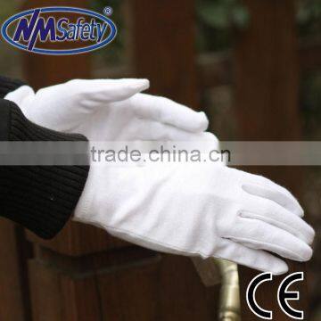 NMSAFETY 100% cotton gloves for showing jewelry safety gloves