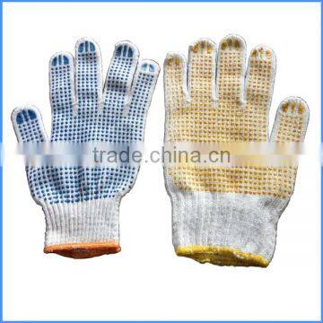 PVC Dotted White Knitted Cotton Working Safety Gloves photo-2