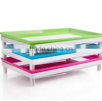 Foldable Plastic Table Storage Shelf Multipurpose Storage Racks