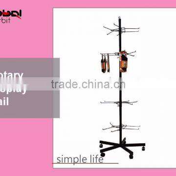 Metal Service Equipment Display Rack 4 Way Revolving Clothes Hanging Rail photo-4