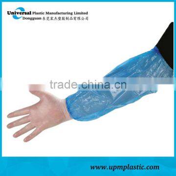 One time use degradable Disposable LDPE arm sleeves with elastic end