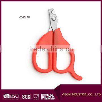 Hot sale pet dog nail clippers, good quality dog scissors, pet shop dog cat(cwj10)