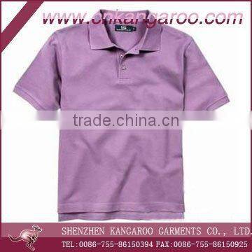 Wholesale China 100% Cotton Pink Knitted Roll Collar Short Sleeves European Size Custom Mens Polo Shirts