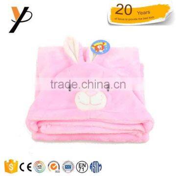 2017 top quality pink softer material plush baby blankets super soft newborn