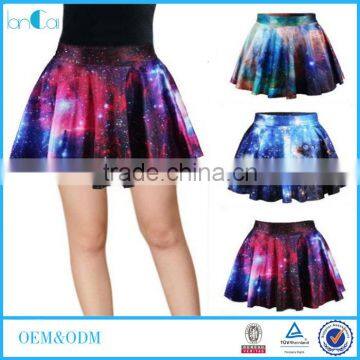 2017 3D galaxy skirt mini summer skirt wholesale and retail