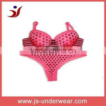 girls sexy nylon spot print undergarments girls underwear bra set