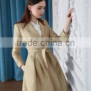 Fashion Ladies Khaki Color Windbreaker Wind Coat photo-2