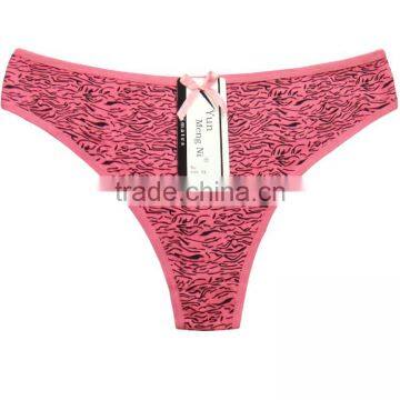 Yun Meng Ni Sexy Underwear Zebra Printed Women's T-back Soft Cotton Thong photo-4