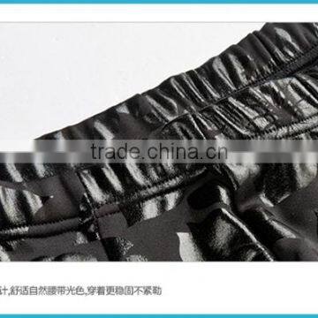 New Products 2016 Innovative Heated Thermal Underear Faux Leather Long John Tight Pants Men photo-5