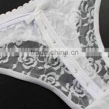 Stock 2016 Bowknot Transparent Diamond Lace Sey Panties Women Underwear Thongs Bragas Women Panties Sey Underwear Women Briefs photo-5