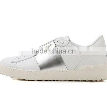 Adult White Black Leather Sneakers Shoe Liquidation Closeouts photo-2