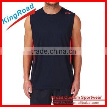 mens sports singlets with sublimation print, Italy ink, dry fit running mens singlets