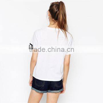 2017 Top Quality Customized Printed t Shirts With Stripe Sleeves photo-3