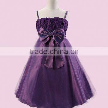 Wholesale Wedding Party Show Beautiful Braced Skirt Flower Girl Dress Summer Spaghetti Straps Party Kid Dress photo-6