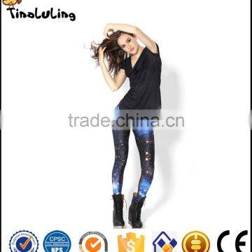 2017 New Fashion Polyester Breathable Galaxy Printed Leggings For spring summer Autumn winter