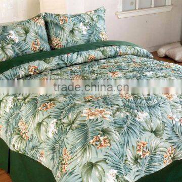 quilted bedspread and pillow sham