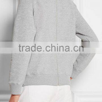 Womens Embellished Cotton-blend Jersey Custom Sweatshirt photo-3