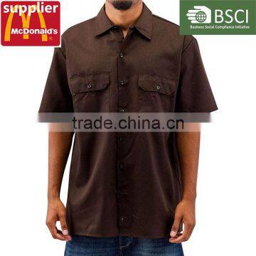 OEM China Factory Dark Color Work Wear Clothes Short Sleeve Durable Work Uniforms for men
