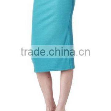 Women Plus Size High Stretch Below Knee Pencil Skirt photo-3