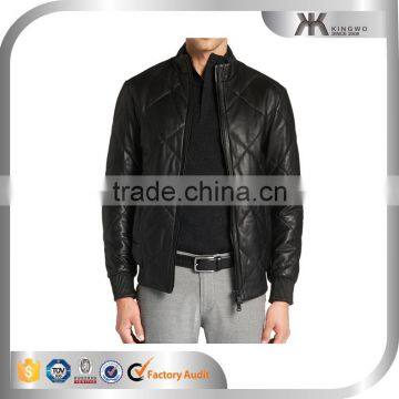 PU Coated Leather Jacket Padded Leather Jacket Man photo-2