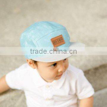 Custom Kids Design Baby Blue Cartoon 5 Panel Cap for Children photo-3