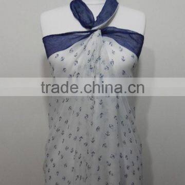 New Design Woman Fashion Anchor Shawl Beach Scarf photo-4