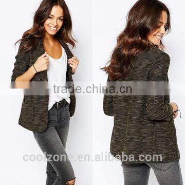 New arrival fancy new look slim lapel ladies blazer designs