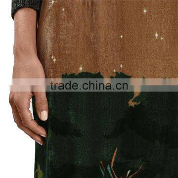 2017 OEM Spring Landscape Printed Valiant Long Maxi Skirts photo-5