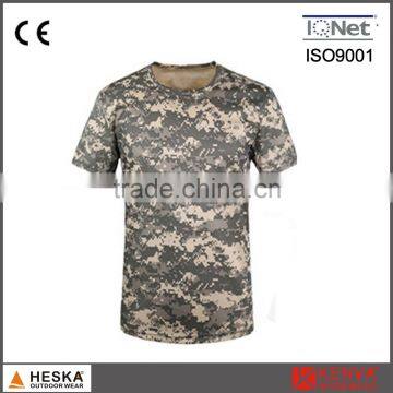 Military Army Color 100% Cotton Jersey Mens Short Sleeve Camouflage t Shirt photo-5