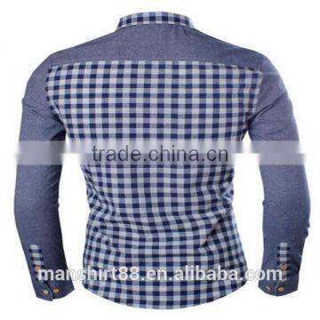 2016 New Wholesale Checked Shirt Custom Mens Casual Dress Shirts photo-2