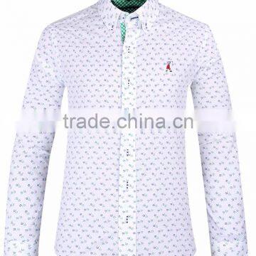 New Design Men's Long Sleeve Slim Fit Shirt With Contrast Collar and Cuff photo-2