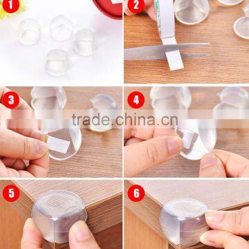 4Pcs Child Baby Safety Silicone Protector Table Corner Protection Cover Children Anticollision Edge Corner Guards Furniture photo-4