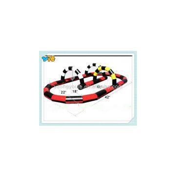 portable inflatable track pool for outdoor