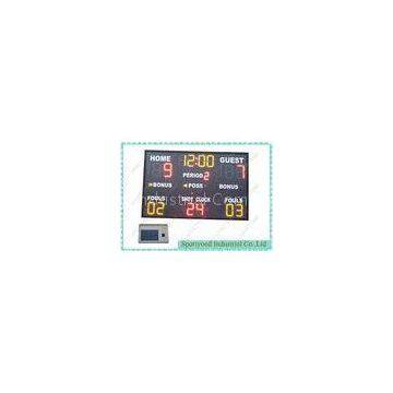 Wireless RF Console College Sports Scoreboard For Basketball , Gymnasium Scoreboard