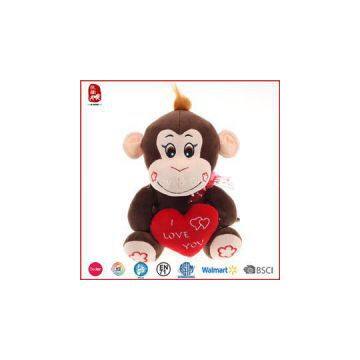 Stuffed Monkey With Red Heart